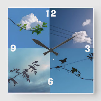 Minimalistische vierkante wandklok vierkante klok