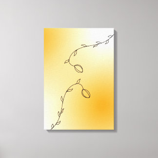 Minimalistische Vine Line Art Print – Abstract Sin