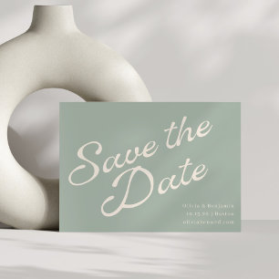 Minimalistische Vintage Elegante Script Gedempte S Save The Date