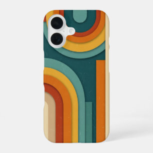 Minimalistische vintage gestapelde bogen iPhone 16 hoesje