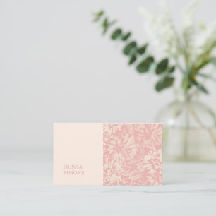Minimalistische visitekaartjes in boho-bloemstijl.