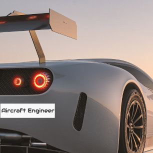 Minimalistische vliegtuigingenieur, Simpele Coole  Bumpersticker