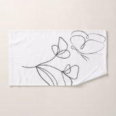 Minimalistische vlinderbadhanddoekset bad handdoek (Handdoek)