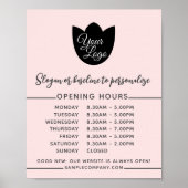    Minimalistische Voeg uw logo toe Openingstijden Poster (Voorkant)