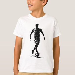 Minimalistische Voetbalspeler Silhouette Kunst T-S T-shirt