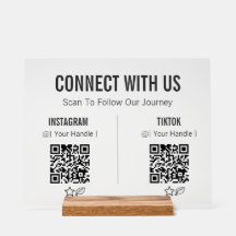 Minimalistische Volg Ons Sociale Media QR Code Acr