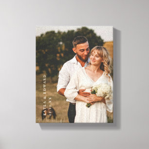 Minimalistische volledige foto aangepaste koppel n canvas afdruk