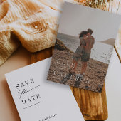 Minimalistische volledige foto Moderne kalligrafie Save The Date