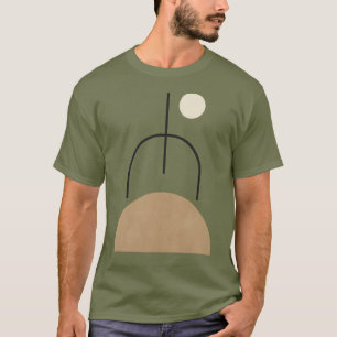 Minimalistische Vormen Kunstwerk Mannen Dark T-Shi T-shirt
