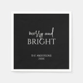 Minimalistische vrolijke en heldere kerstvakantie servet (Voorkant)