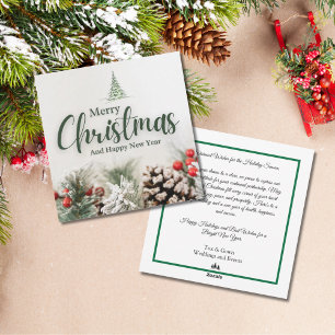 Minimalistische vrolijke kerst Corporate Christmas Feestdagenkaart