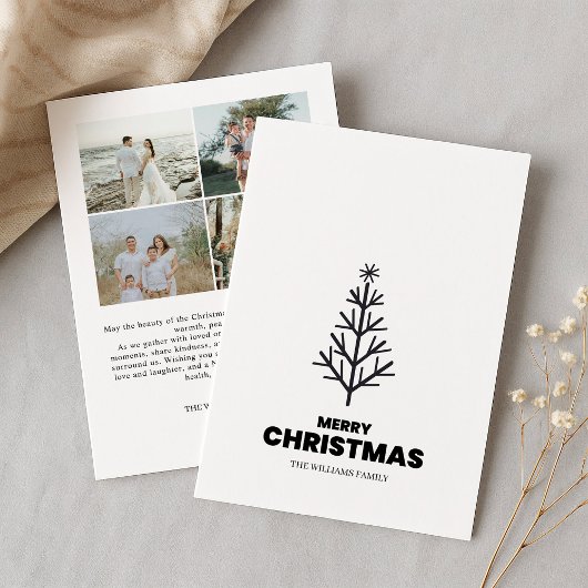 Minimalistische vrolijke kerst Kaart