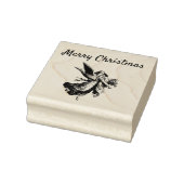 Minimalistische  vrolijke kerstengel 	rubberstempel (Stempel)