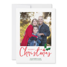 Minimalistische vrolijke kerstfotokaart