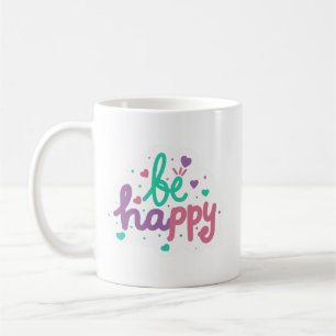 Minimalistische vrolijke kleurrijke positiviteit t koffiemok