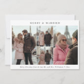 Minimalistische vrolijkheid en getrouwde kerst 4 F Feestdagenkaart (Voorkant)