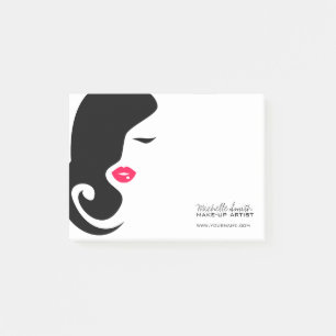 Minimalistische vrouw silhouet zwart schoonheidssa post-it® notes