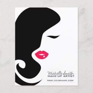 Minimalistische Vrouw Silhouet Zwarte Schoonheidss Flyer