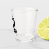 Minimalistische Vrouwen Golf Monogram Ontwerp Shot Glas (Rechts)