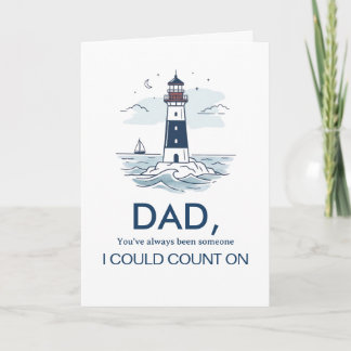 Minimalistische vuurtoren Vaderdag - Elegant Kaart