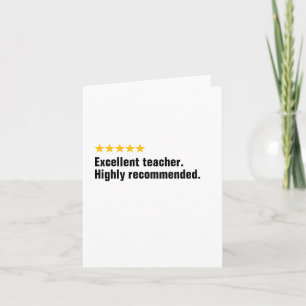 Minimalistische waardering voor leraren kaart