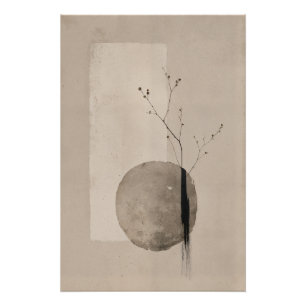Minimalistische Wabi Sabi-poster – Neutrale Zen-mu Perfect Poster