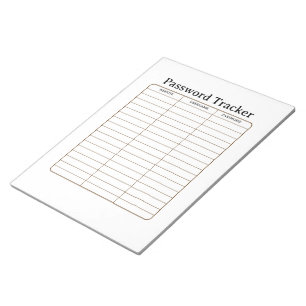 Minimalistische wachtwoord tracker notitieboek notitieblok