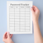 Minimalistische wachtwoordtracker  flyer (Hand)
