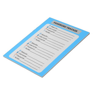 Minimalistische wachtwoordtracker  notitieblok
