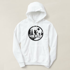 Minimalistische wandelaars wandelen Schilderachtig Hoodie