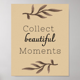 Minimalistische wandkunst - Verzamel mooie momente Poster