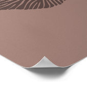 Minimalistische Warm Mocha Bruin Botanische Block Poster (Hoek)