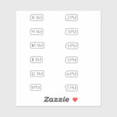 Minimalistische Water Intake Time Tracker Sticker (Vel)