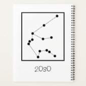 Minimalistische Waterman sterrenbeeld geboortebloe Planner (Achterkant)