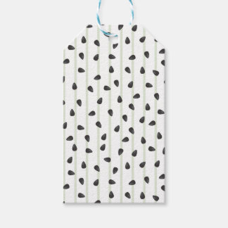 Minimalistische Watermeloenpitten en Strepen Zomer Cadeaulabel