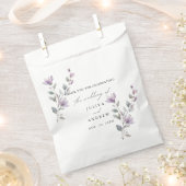 Minimalistische waterverf bloemenscript bruiloft bedankzakje (Geknipt)