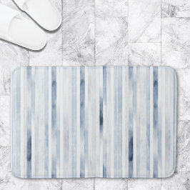 Minimalistische Waterverf Blue Stripe Pattern Badmat