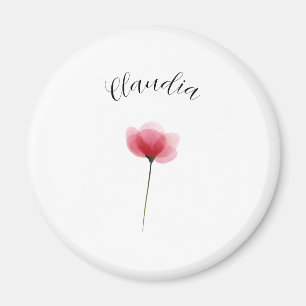 Minimalistische waterverf botanische bloem trendy  magneet