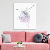 Minimalistische Waterverf Dragonfly Farmhouse Prin Canvas Afdruk (Insitu (Woonkamer))