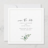Minimalistische Waterverf groen bruiloft Save The Date (Voorkant)