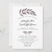 Minimalistische Waterverf Ink Branches Wedding Kaart (Voorkant)