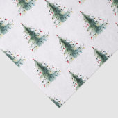 Minimalistische Waterverf kerstboom Tissuepapier (Detail)