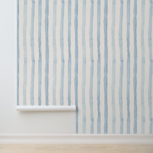 Minimalistische Waterverf Stripes jongensbehang Behang