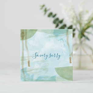 Minimalistische Waterverf Sympathiekaart Groen en 