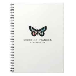Minimalistische Waterverf Vlinder Logo Notitieboek