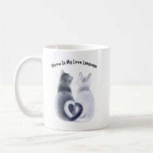 Minimalistische Waterverfkatten Hart Staart Beste Koffiemok
