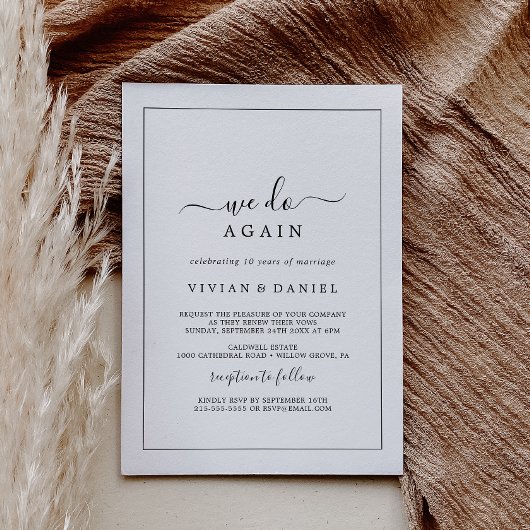 Minimalistische We Do Again beloftevernieuwing Kaart