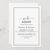 Minimalistische "We Do Again" uitnodiging voor het (Voorkant / Achterkant)