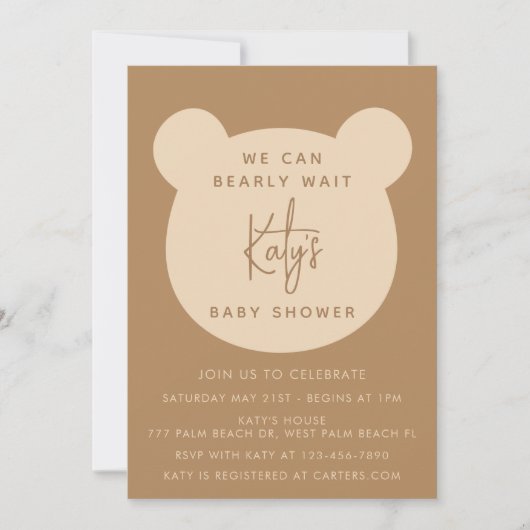 Minimalistische We kunnen bijna niet wachten Baby Kaart (Voorkant)