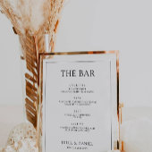 Minimalistische Wedding Bar Menu Sign Sjabloon Poster